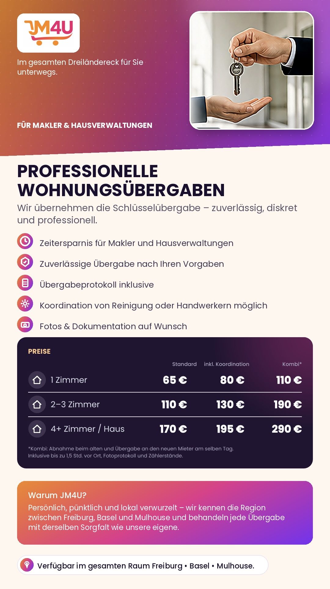 Flyer Wohnungsübergaben